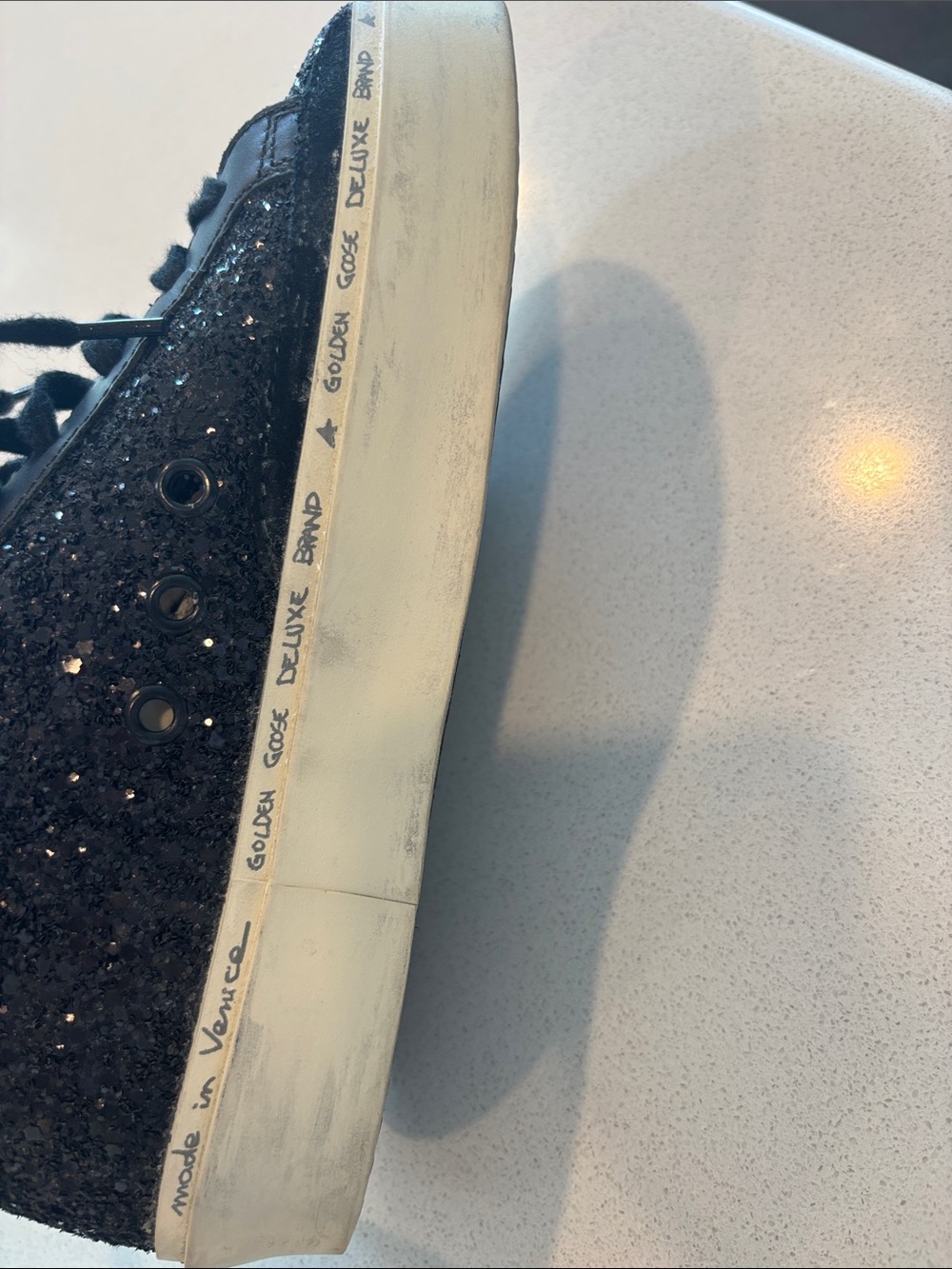 Golden Goose Black Glitter Low-Top Sneakers - Picture 5 of 5